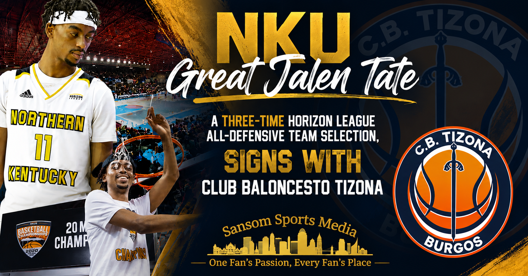 NKU Great Jalen Tate, a Three-Time Horizon League All-Defensive Team Selection, Signs with Club Baloncesto Tizona