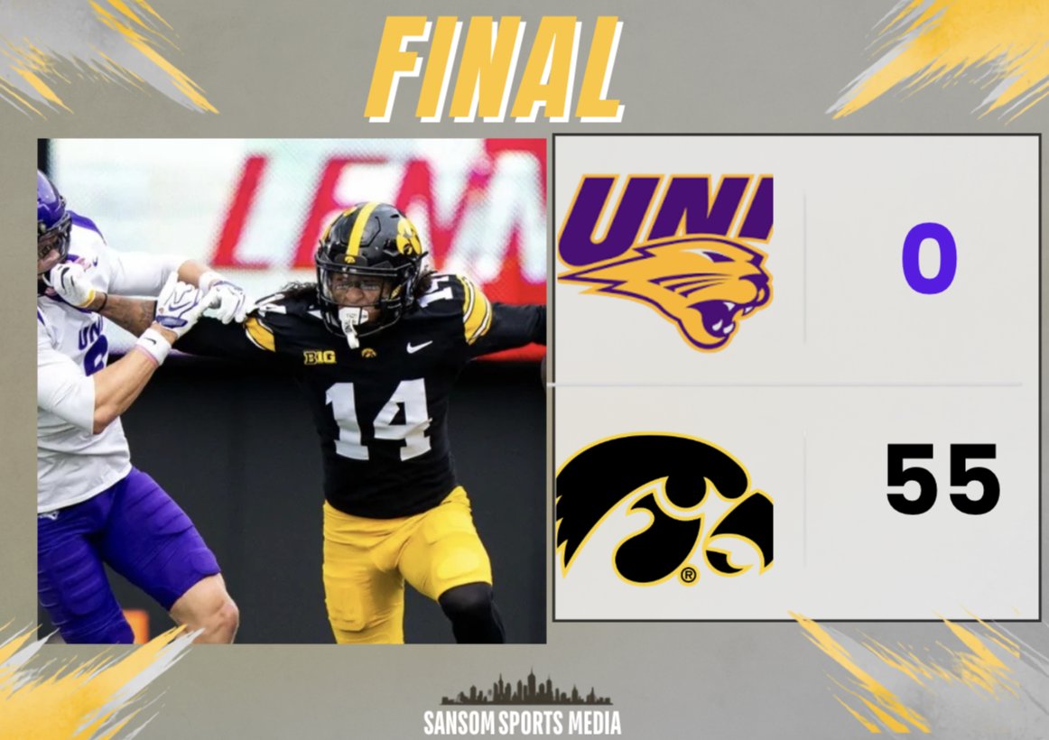 TOTAL DOMINATION: Hawkeyes pitch second shutout of the year, rush for 422 yards in UNI rout