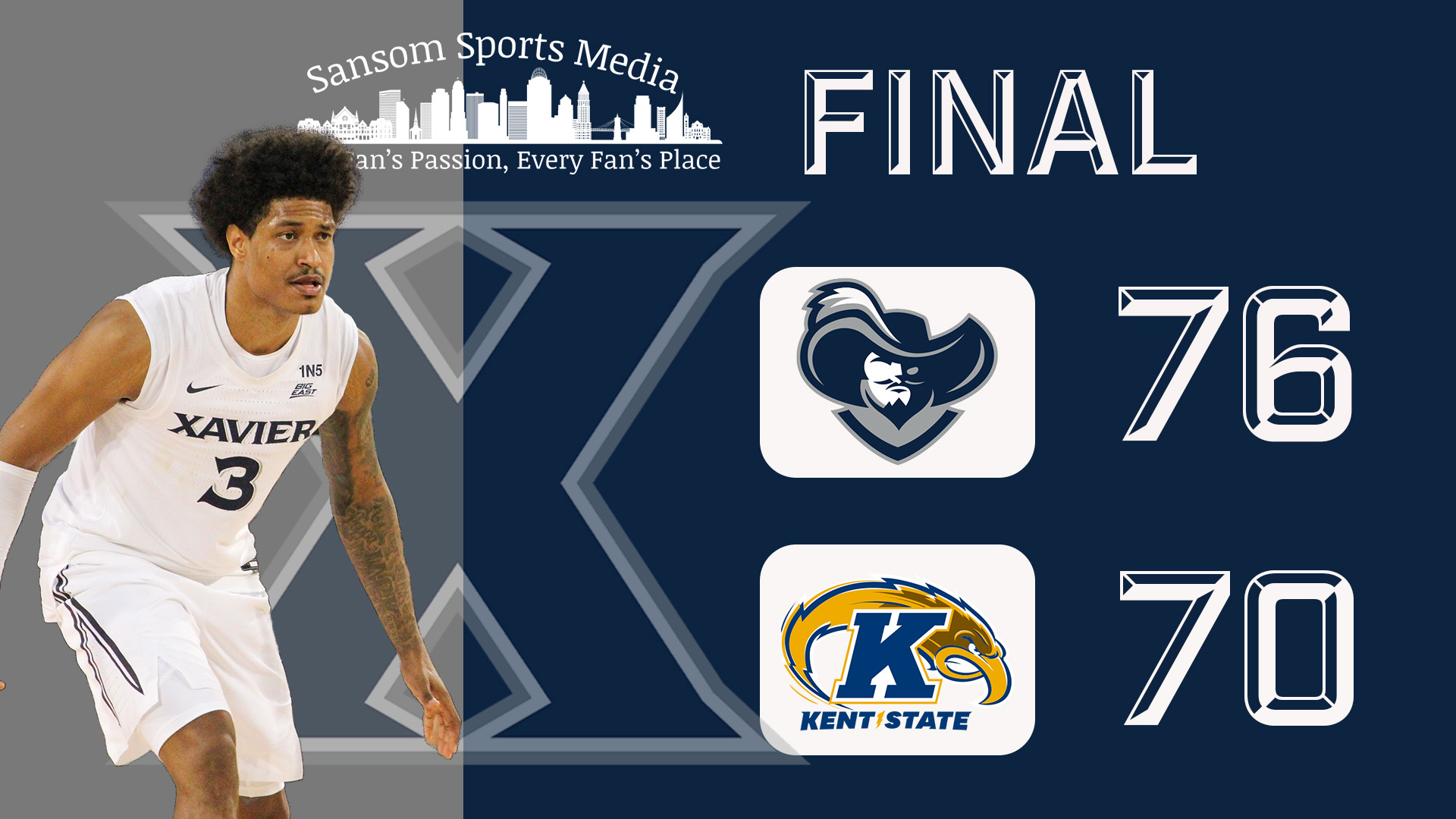 Musketeers Edge By Kent State in 76-70 Win